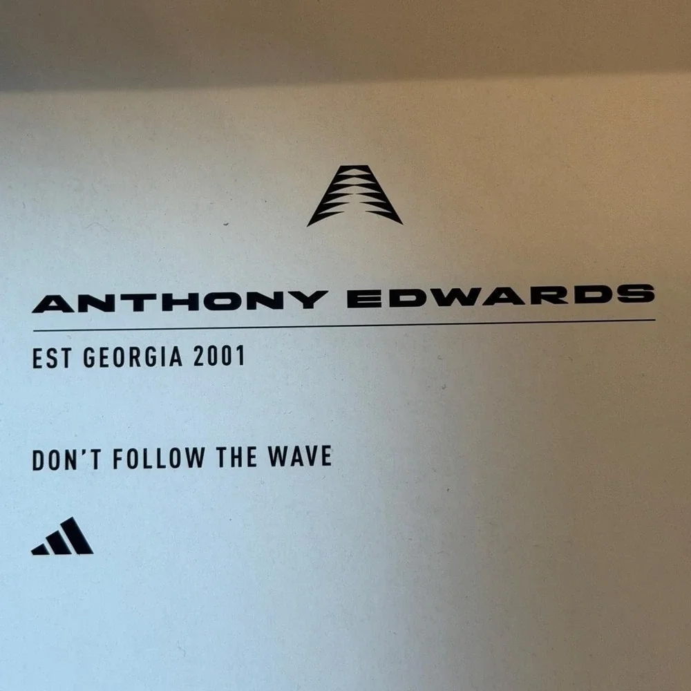 Adidas Anthony Edwards AE 1 Basketball Shoes Black Size US 6.5 With Box